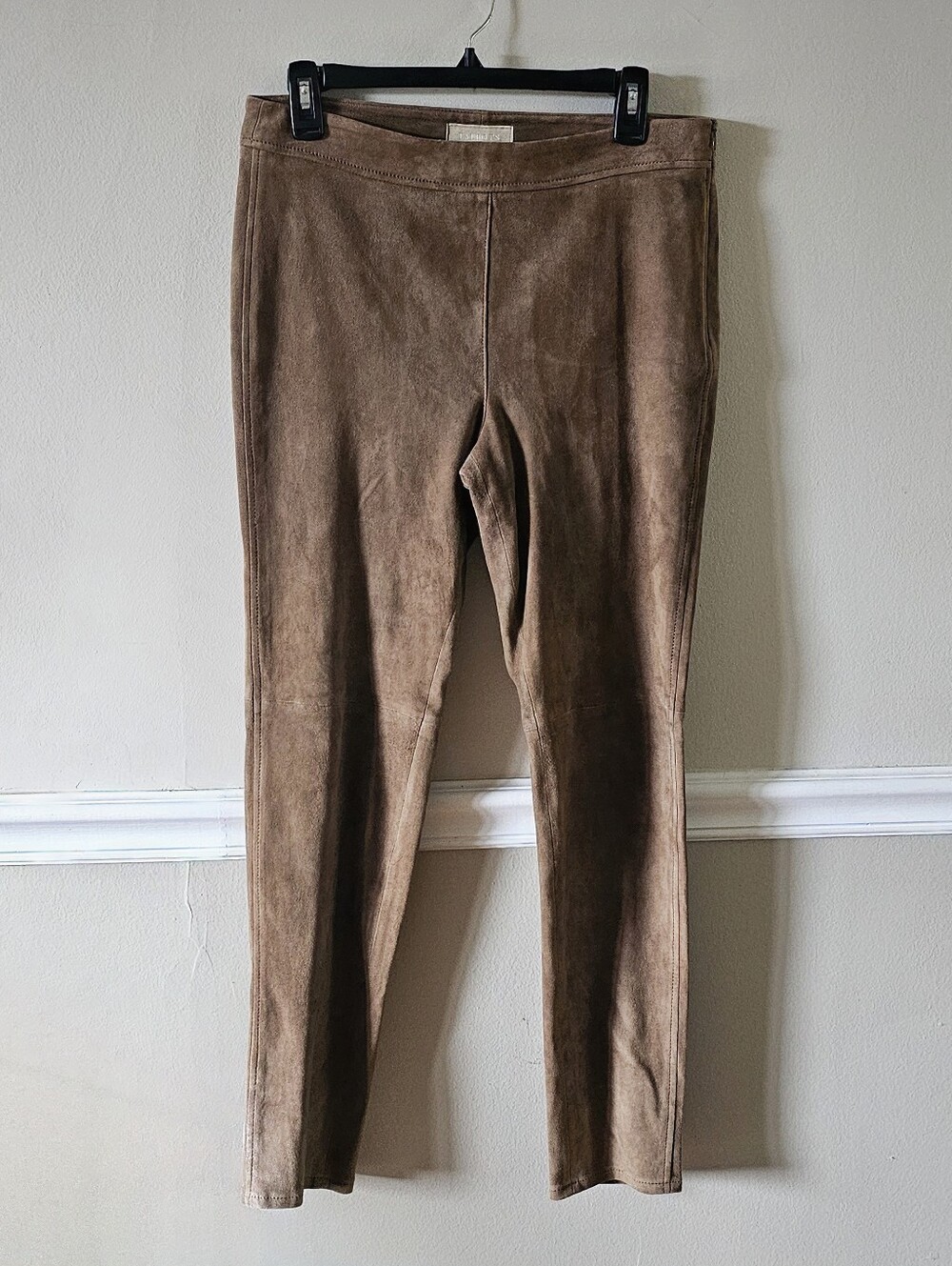 Talbots Genuine Goat Suede Stretch Leggings Pants Tan Size 6